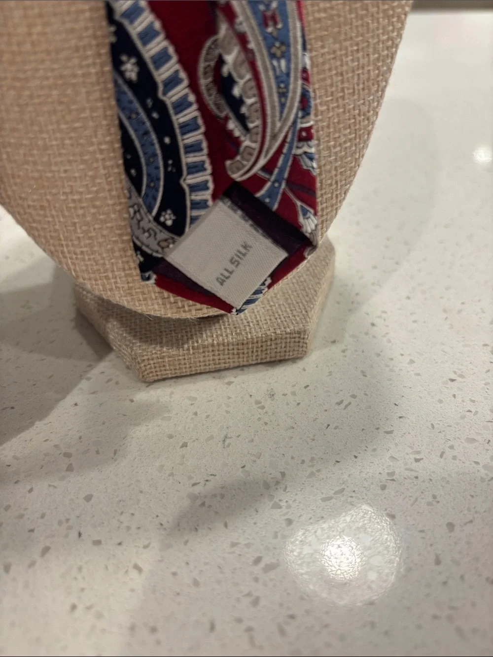 Pierre Cardin Red and Navy Paisley Silk Tie